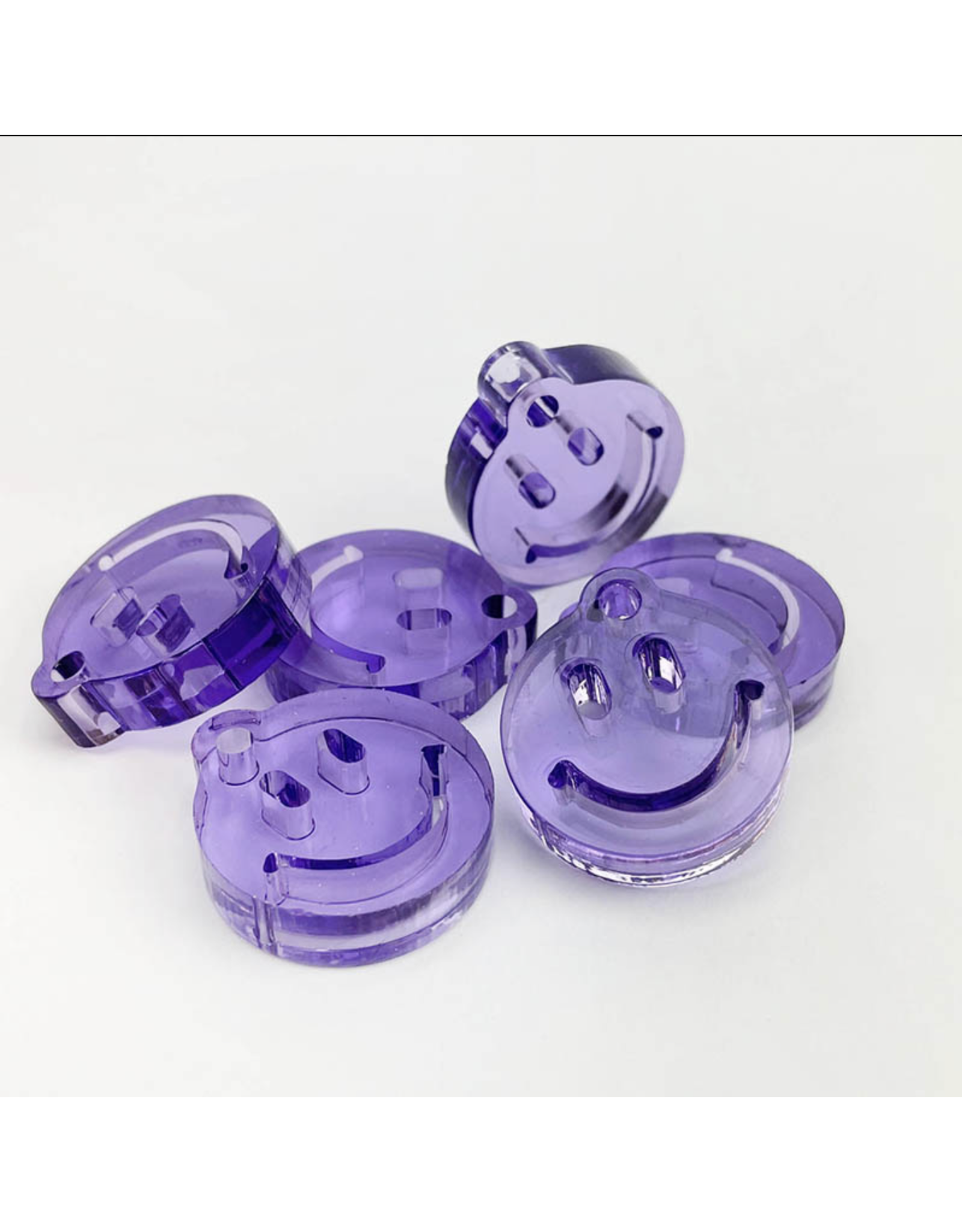Mo Ma Tai Sleutelhanger Smiley - Transparent Purple