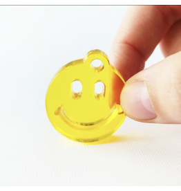 Mo Ma Tai Sleutelhanger Smiley - Transparent Yellow