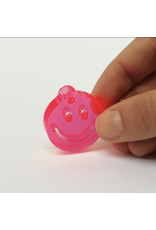 Mo Ma Tai Sleutelhanger Smiley - Transparent Fluo Pink