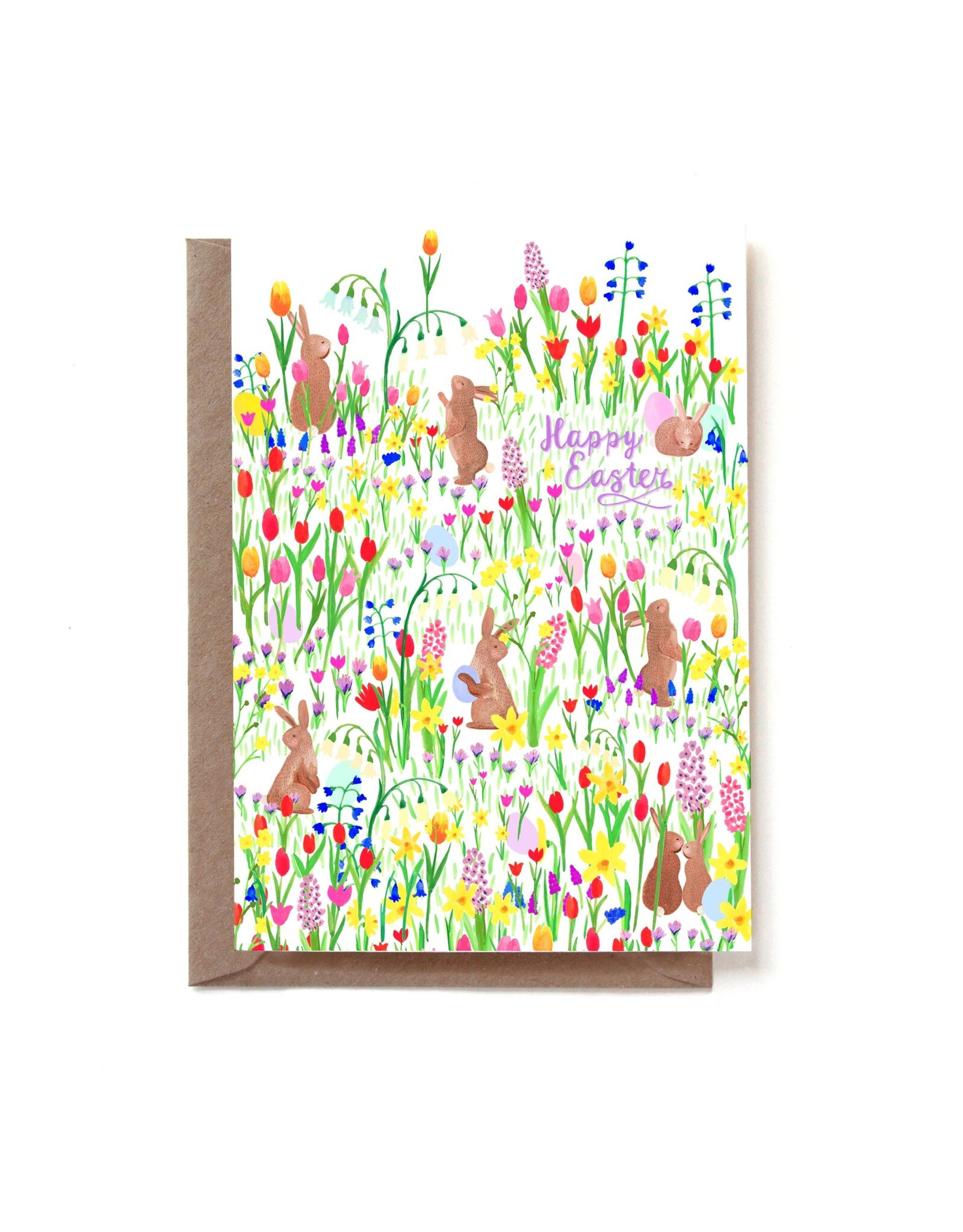 Reddish Design Wenskaart -  Easter Bunnies - Dubbele kaart + Envelop