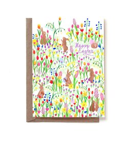 Reddish Design Wenskaart -  Easter Bunnies - Dubbele kaart + Envelop