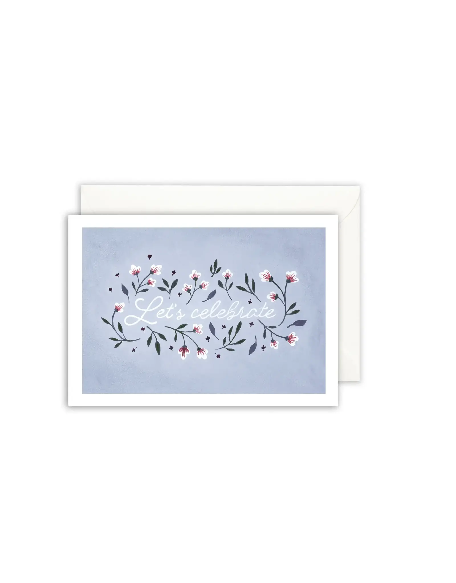Leo La Douce Wenskaart - Blossoms, Let's celebrate -  Dubbele kaart + Envelop