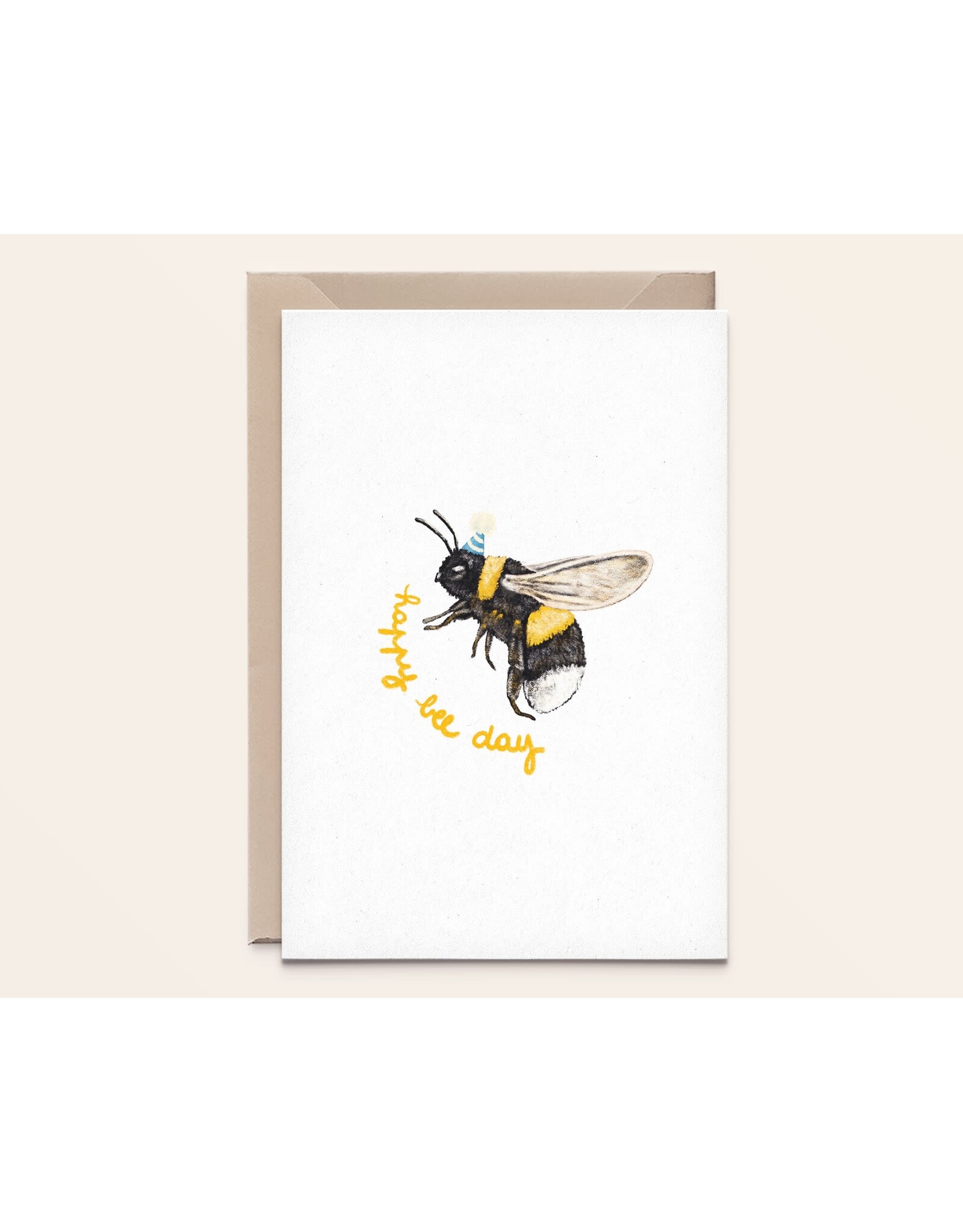 Kathings Wenskaart - Hommel, Bumblebee - Dubbele kaart + Envelop