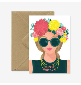 All The Ways to Say Wenskaart - Hippie Birthday - Dubbele kaart + Envelop