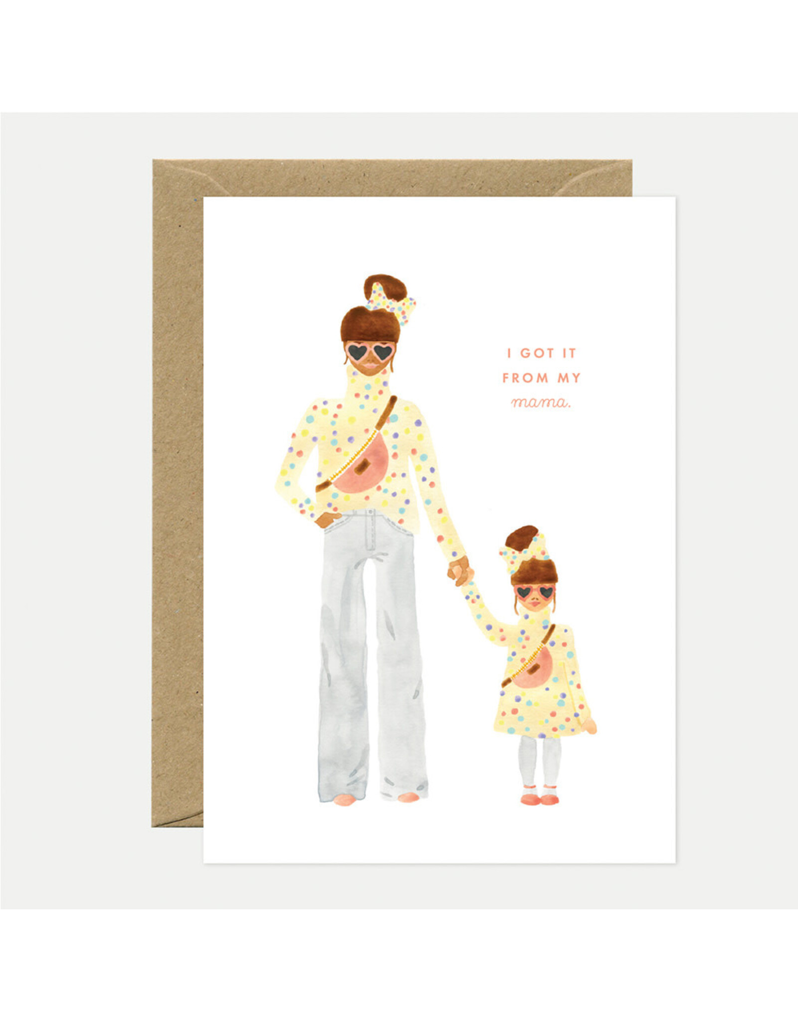 All The Ways to Say Wenskaart - Mama Daughter - Dubbele kaart + Envelop