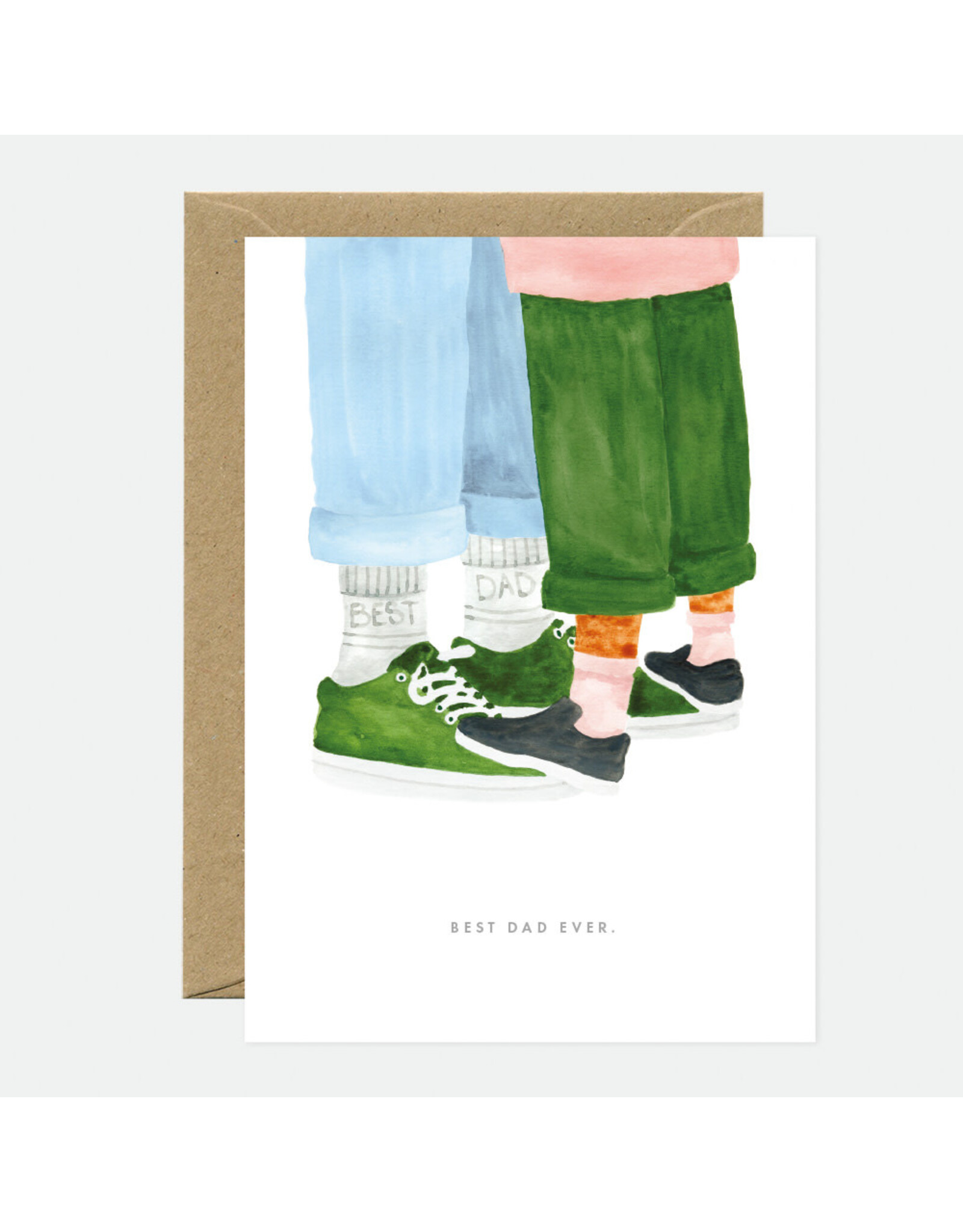 All The Ways to Say Wenskaart - Best Dad Socks - Dubbele kaart + Envelop