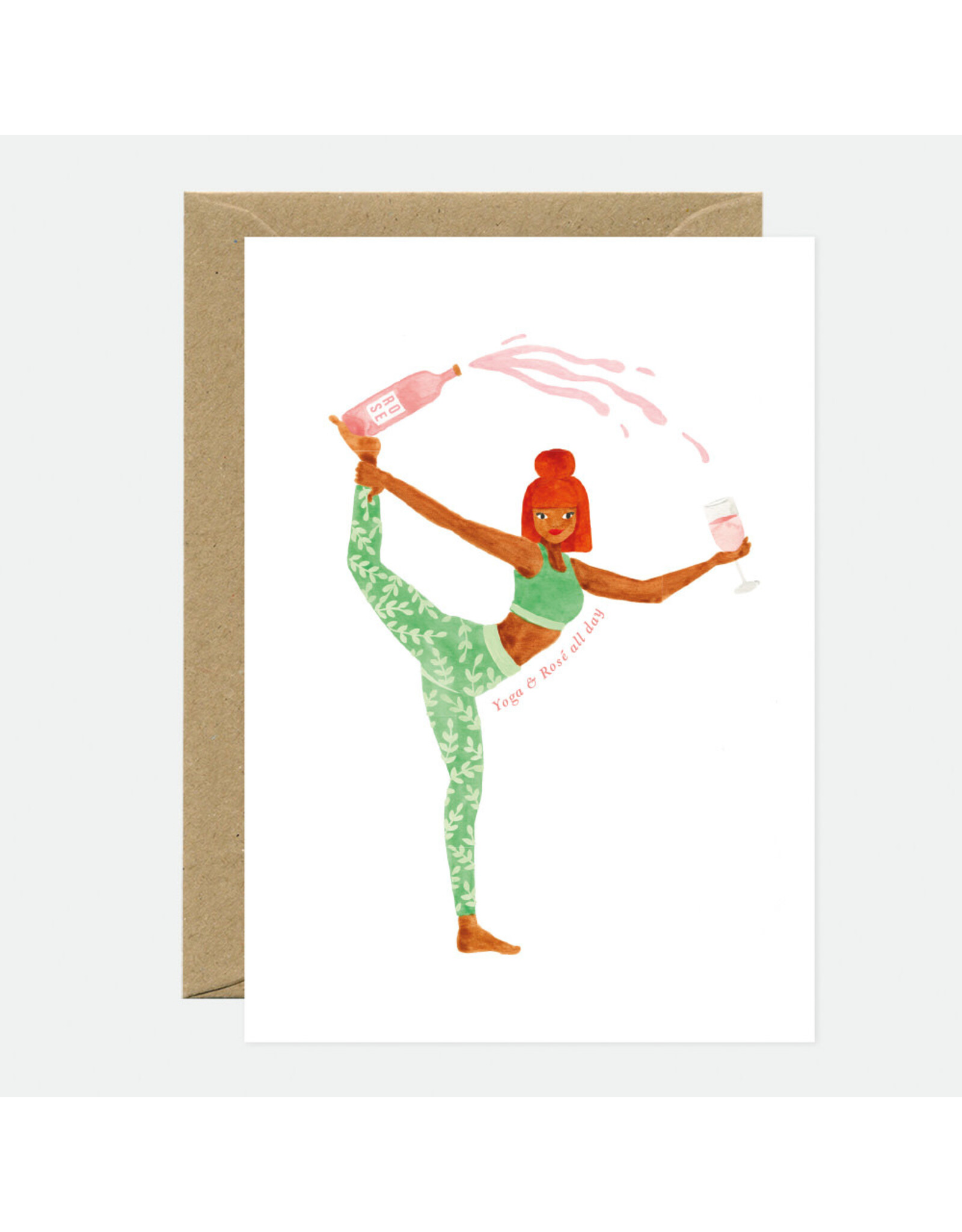 All The Ways to Say Wenskaart - Yoga Rosé - Dubbele kaart + Envelop