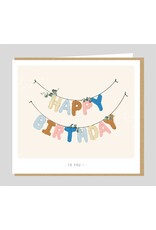 Studio Mie Wenskaart - Happy Birthday to you - Dubbele kaart + Envelop