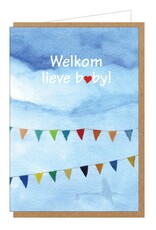 Lieve Claesen Wenskaart - Welkom lieve baby - Dubbele kaart + Envelop