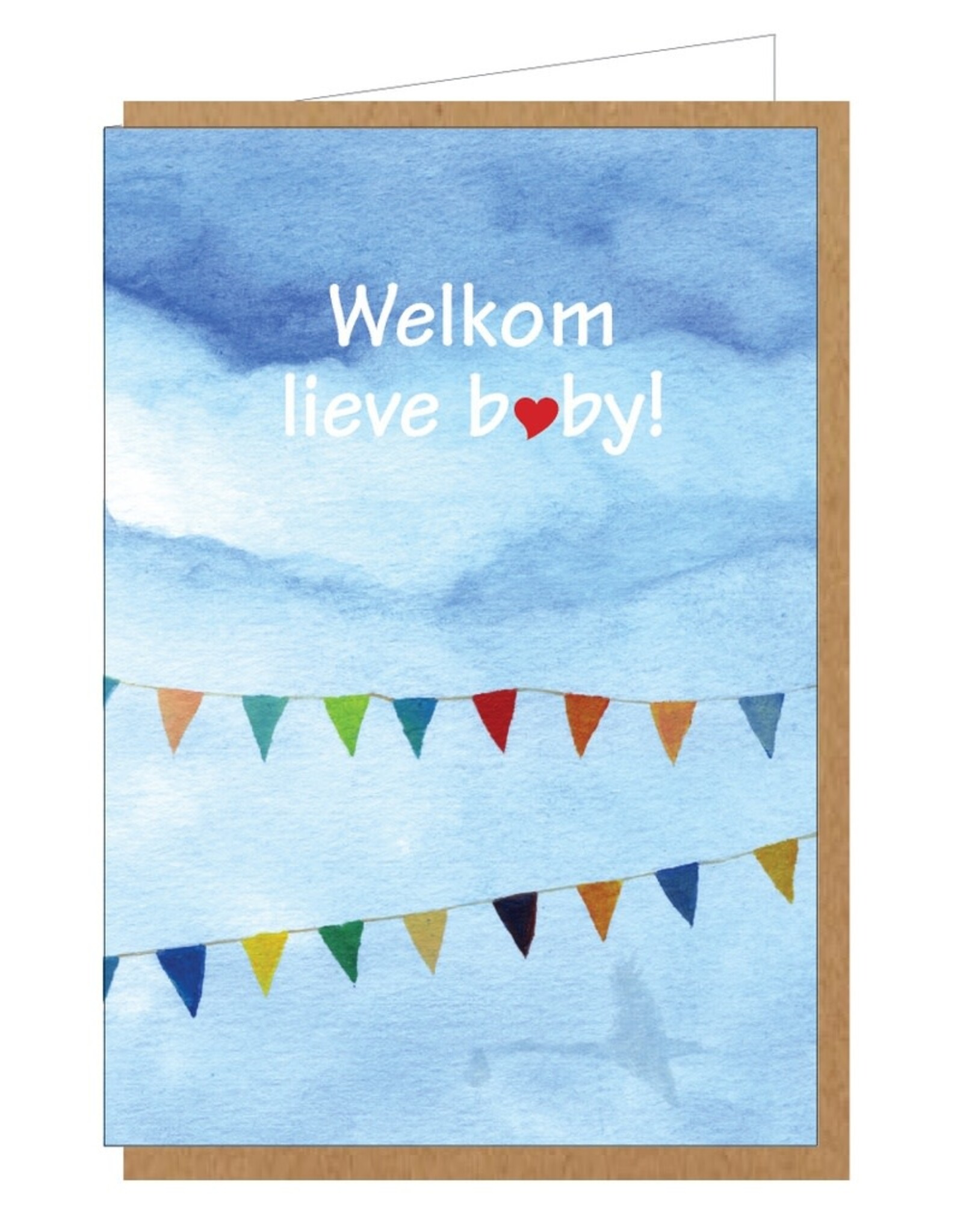 Lieve Claesen Wenskaart - Welkom lieve baby - Dubbele kaart + Envelop