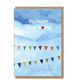 Lieve Claesen Wenskaart - Welkom lieve baby - Dubbele kaart + Envelop