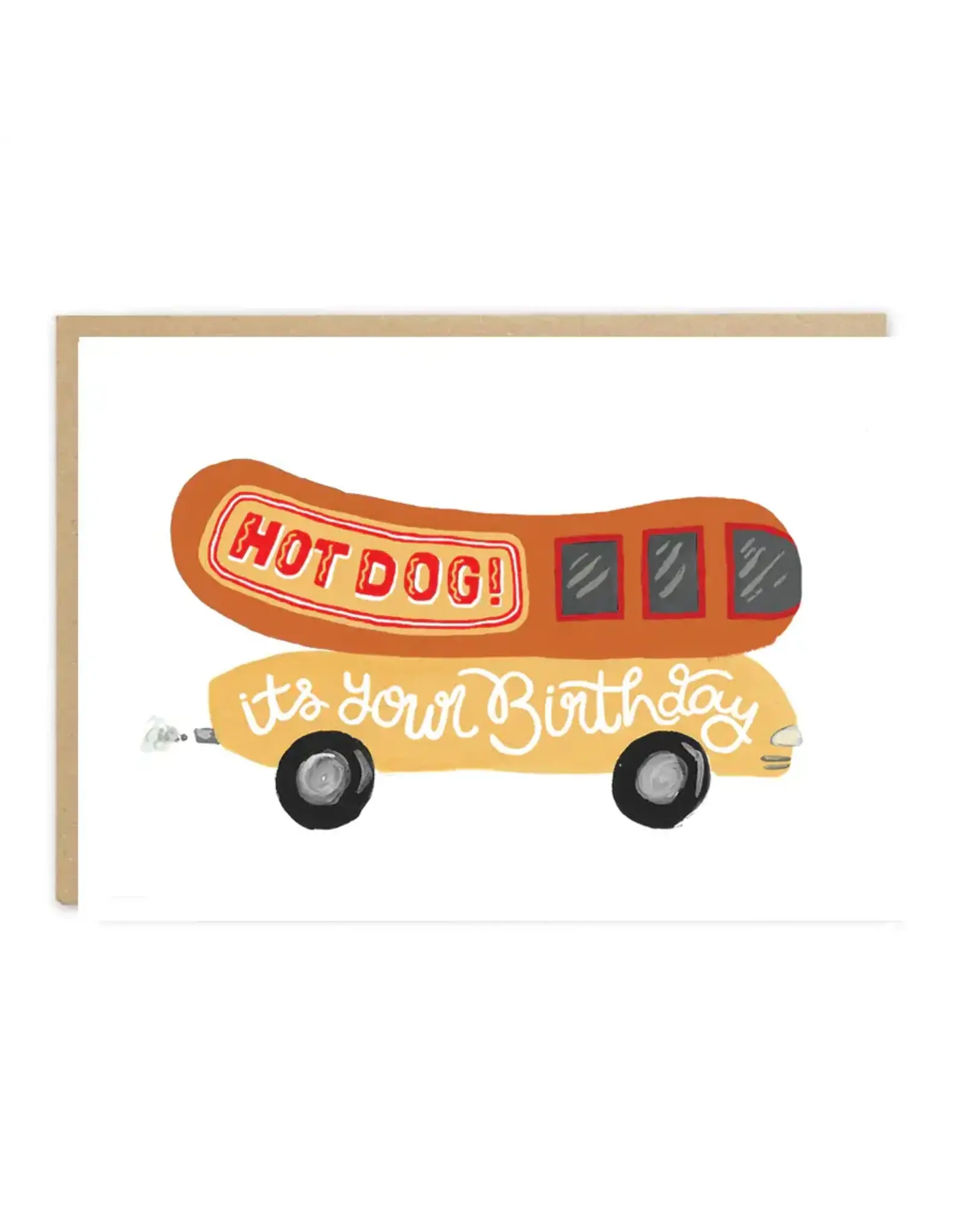 Jade Fisher Wenskaart - Mayer Hotdog Van - Dubbele kaart + Envelop