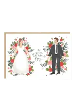Jade Fisher Wenskaart - Nickle, roses on your wedding day - Dubbele kaart + Envelop