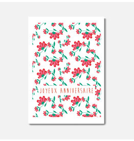 Pascale Editions Wenskaart - Joyeux Anniversaire, Groeipapier - Dubbele kaart + Envelop