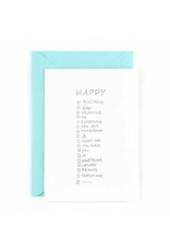 Studio Flash Wenskaart - Happy... ✓ - Postkaart + Envelop