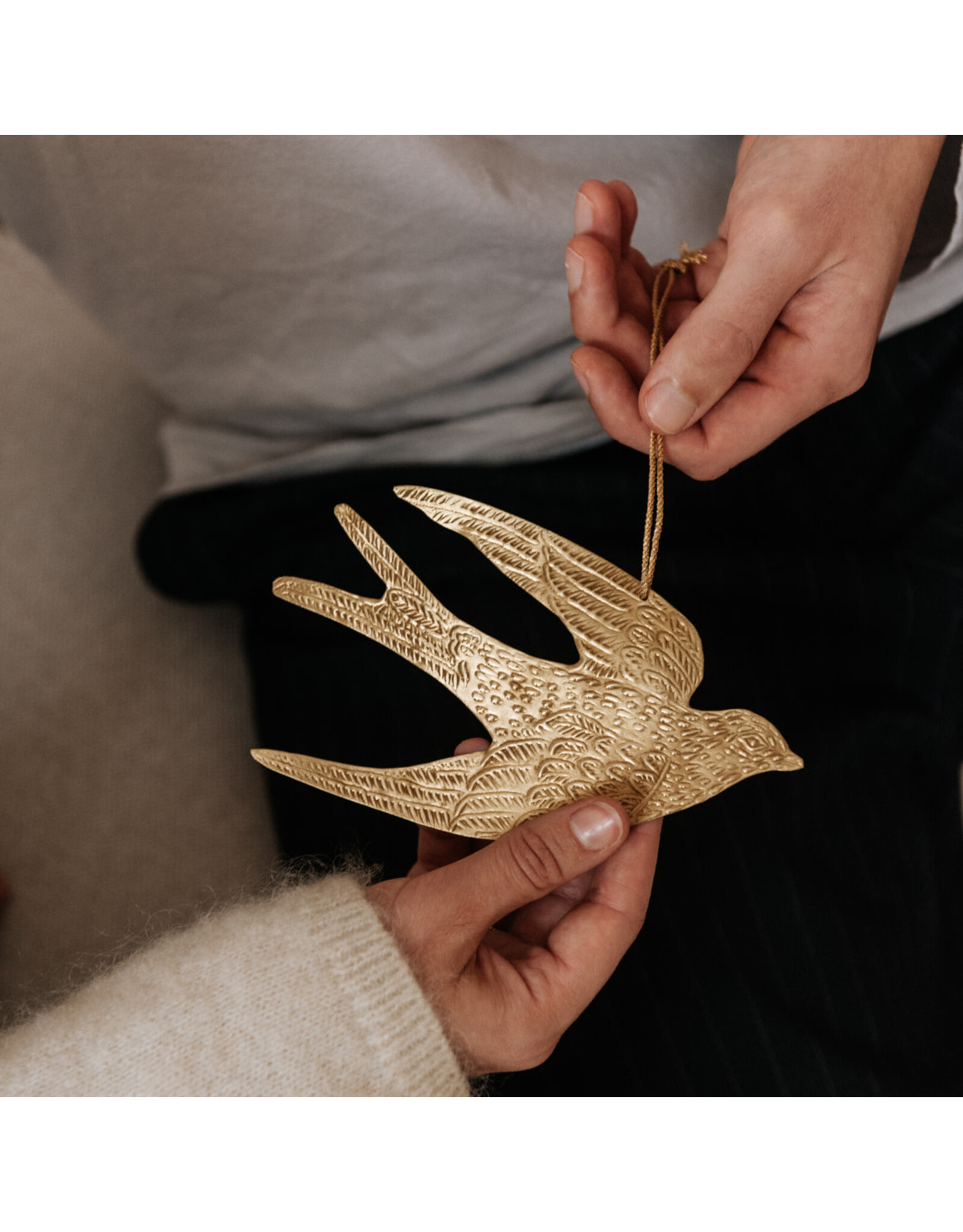 Ikpakjein Hanger Gouden Vogel - Veel moois toegewenst
