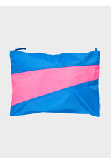 Susan Bijl Pouch L, Wave & Fluo Pink - 35 x 25cm