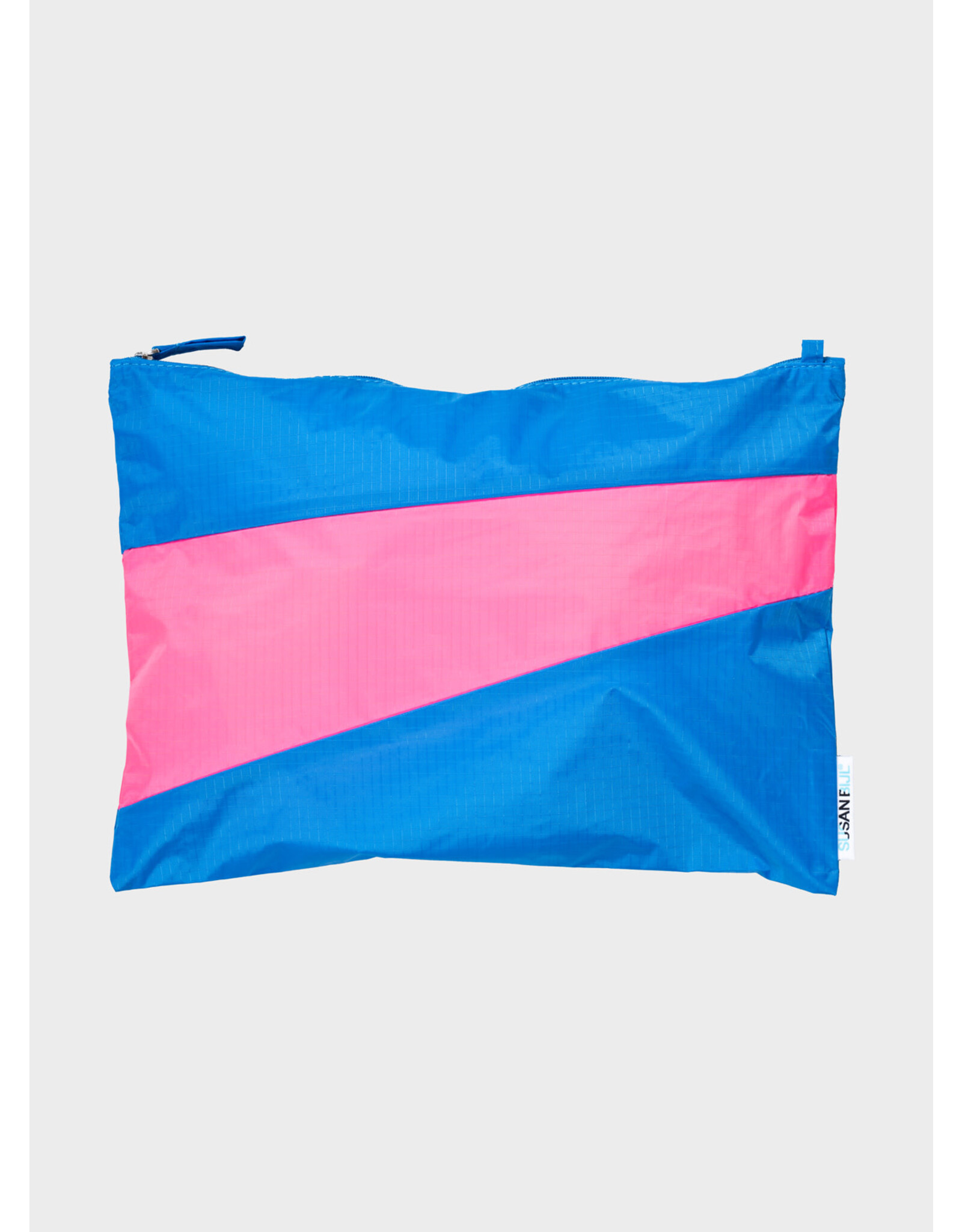 Susan Bijl Pouch L, Wave & Fluo Pink - 35 x 25cm