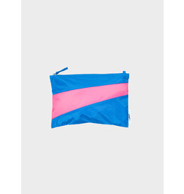 Susan Bijl Pouch M, Wave & Fluo Pink - 19 x 29cm