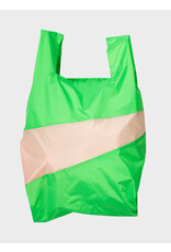 Susan Bijl Shopping bag L, Greenscreen & Tone - 37,5 x 69 x 34cm