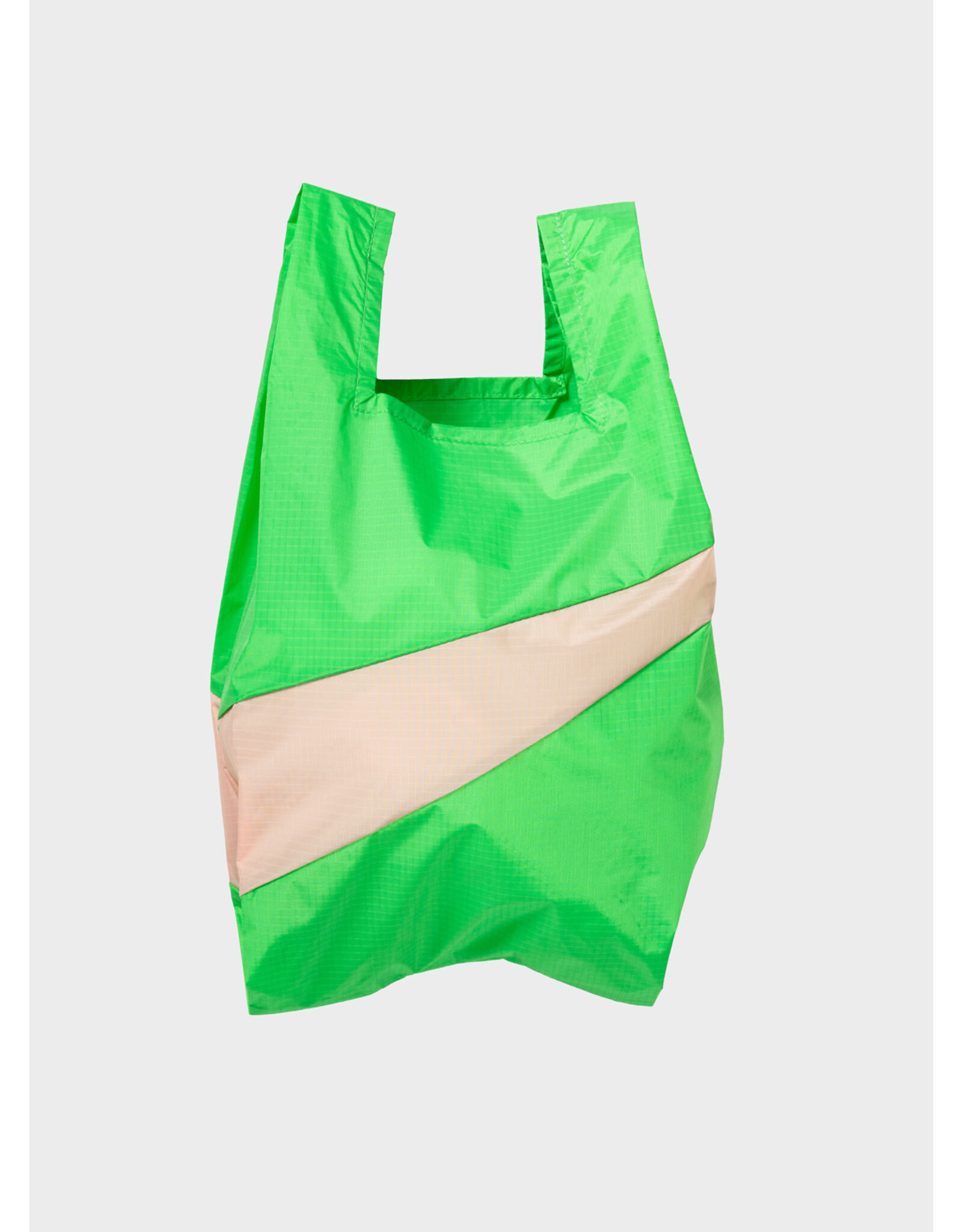 Susan Bijl Shopping bag M, Greenscreen & Tone - 27 x 55 x 18 cm