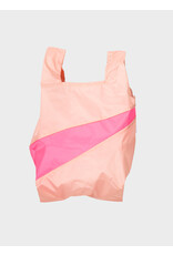 Susan Bijl Shopping bag M, Tone & Fluo Pink - 27 x 55 x 18 cm