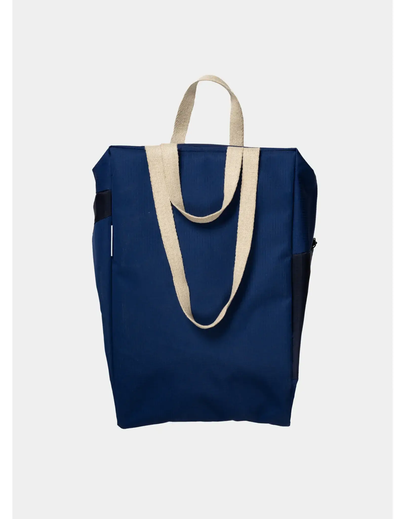 Susan Bijl Tote Bag M, Navy & Water - 30 x 49 x 18 cm