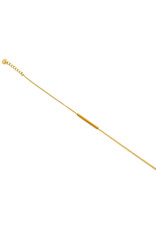 Nadja Carlotti Armband Sparkle - Mosterd - Messing verguld  - Lengt 16 cm + 2 cm - Tube 2 x 0,2 cm