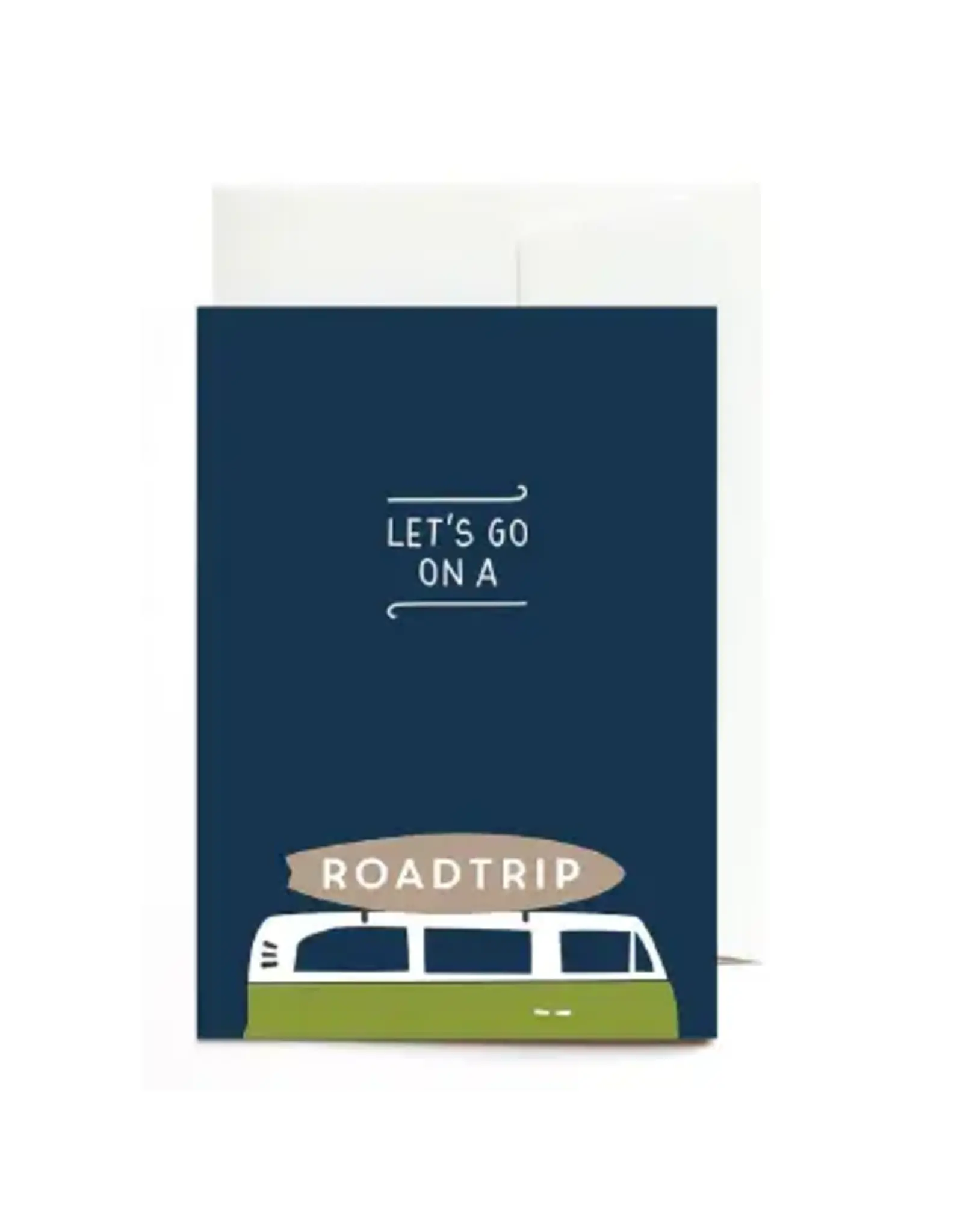 Road Typing Wenskaart - Let's go on a roadtrip - Dubbele kaart + Envelop