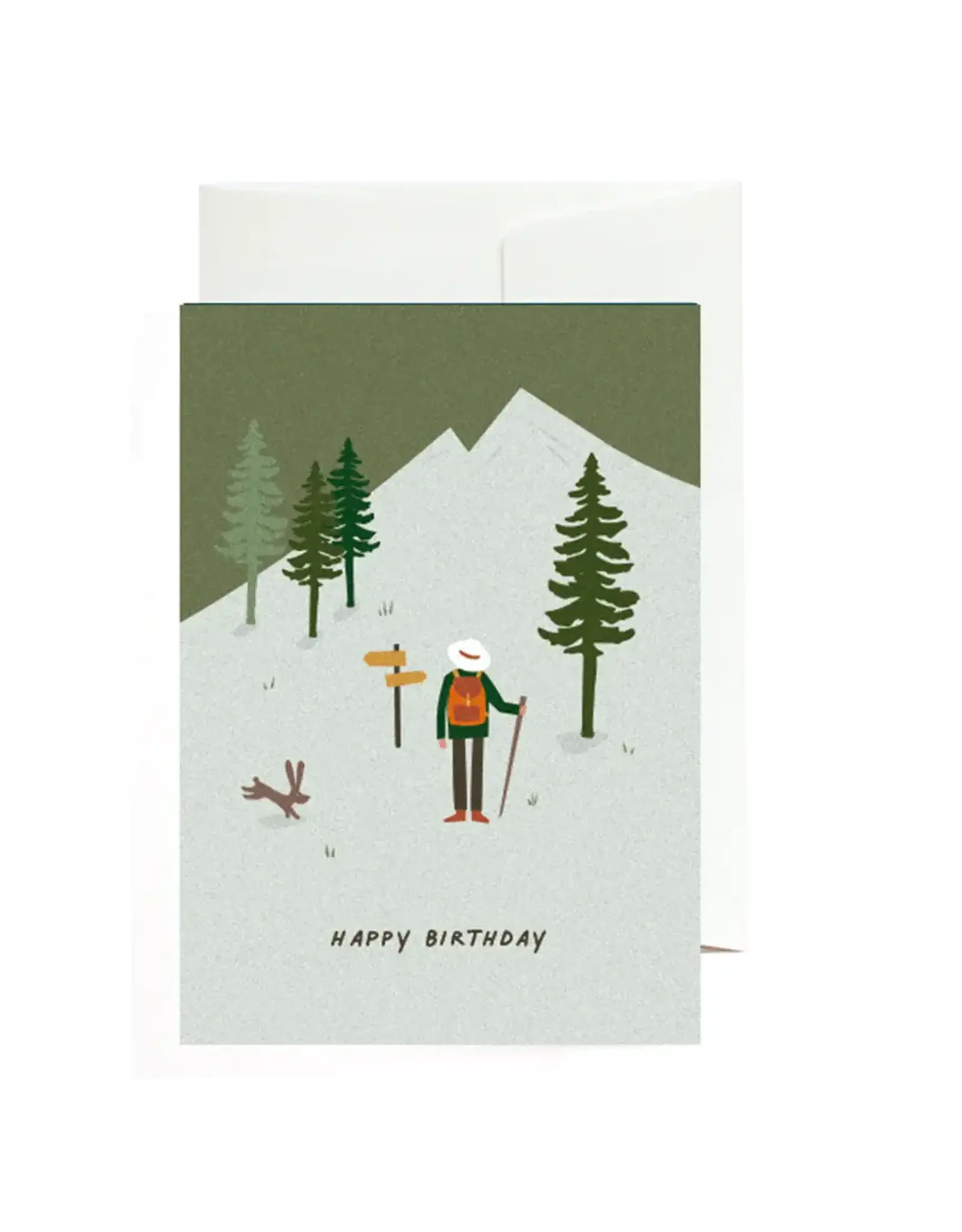 Road Typing Wenskaart - Happy Birthday (Outdoor) - Dubbele kaart + Envelop