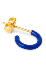 Lulu Copenhagen Oorbel Hoop S - Dazzling Blue - Single