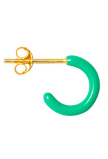 Lulu Copenhagen Oorbel Hoop S - Light green - Single - 1cm