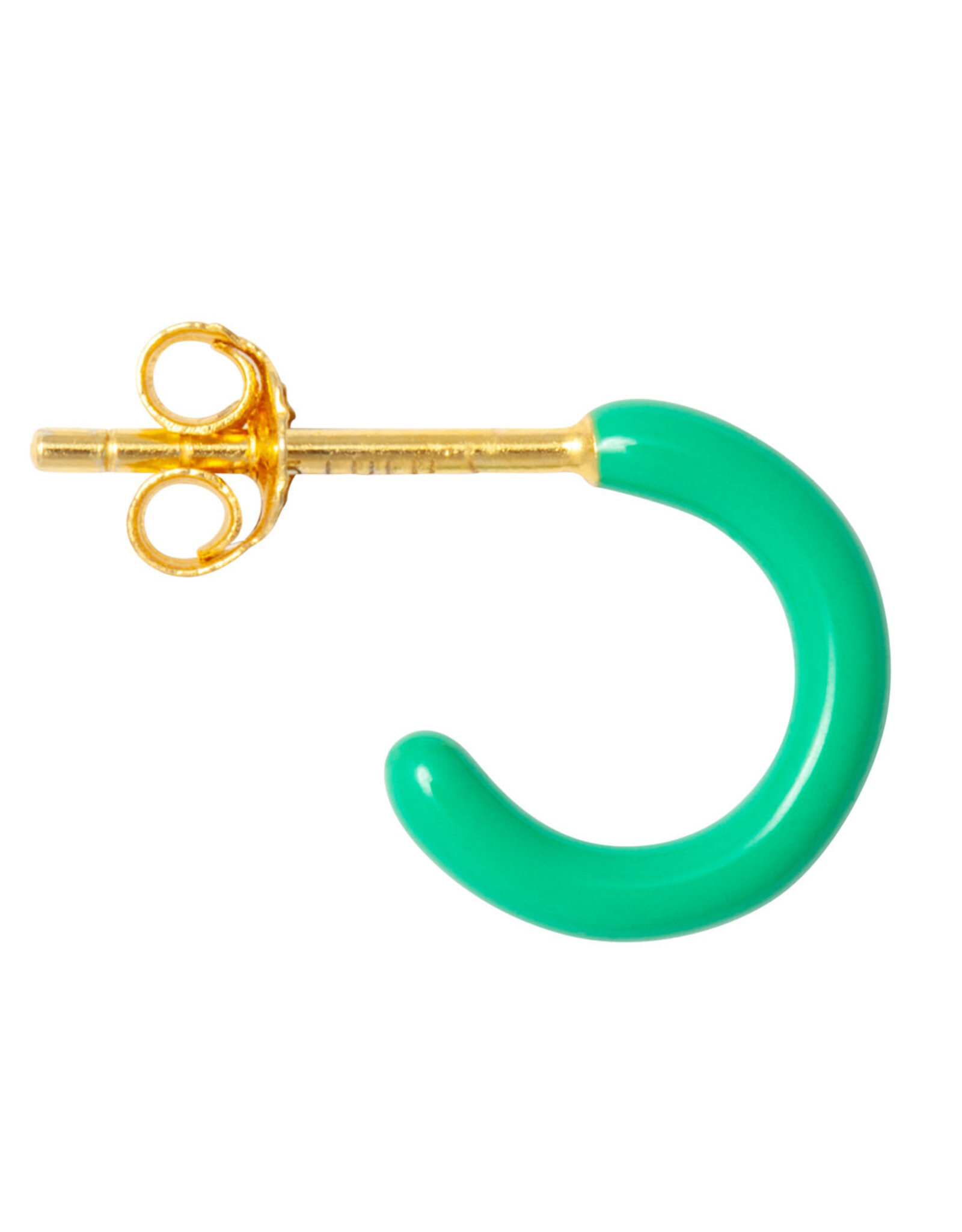 Lulu Copenhagen Oorbel Hoop S - Light green - Single - 1cm