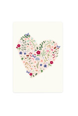 LemonBird Wenskaart - Flowerheart - Postkaart + Envelop
