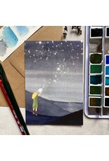 Karta Wenskaart - Starry Night - Postkaart + Envelop