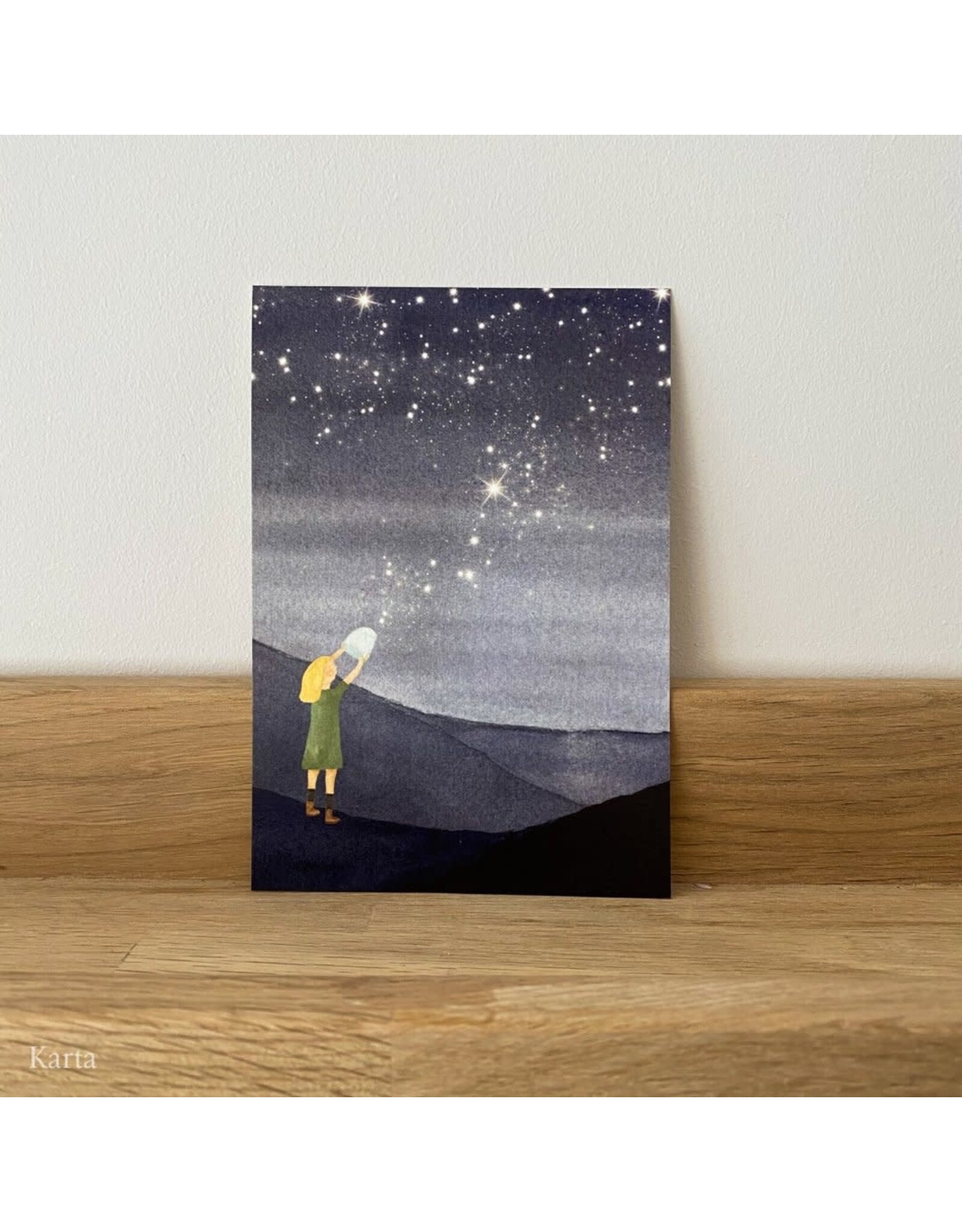 Karta Wenskaart - Starry Night - Postkaart + Envelop