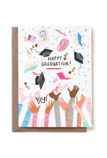 Reddish Design Wenskaart - Happy Graduation - Dubbele kaart + Envelop