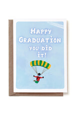 Reddish Design Wenskaart - Happy Graduation, you did it! - Dubbele kaart + Envelop