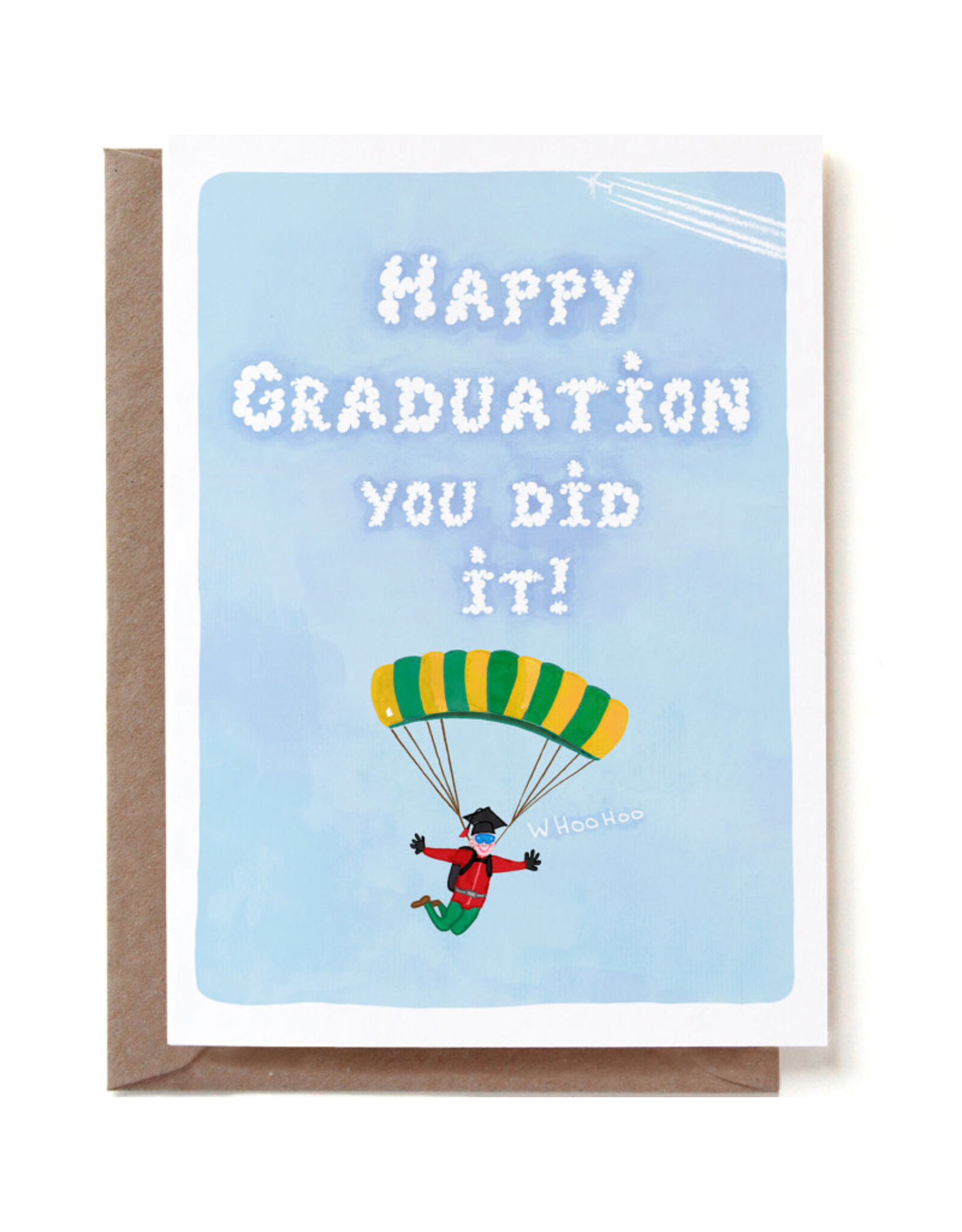 Reddish Design Wenskaart - Happy Graduation, you did it! - Dubbele kaart + Envelop