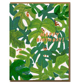 Carolyn Suzuki Goods Wenskaart - Happy BD Jungle - Dubbele kaart + Envelop