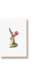 Tucán y limón Wenskaart - Krokodil, bloemen - Postkaart + Envelop