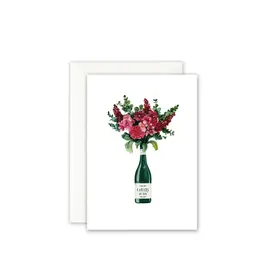 Leo La Douce Wenskaart - Cheers, Wine bouquet - Dubbele kaart + Envelop