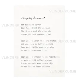 Vlinderkusjes Wenskaart - Huisje bij de maan, meervoud (Jullie) - Postkaart + Envelop