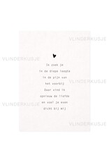 Vlinderkusjes Wenskaart - Ik zoek je - Postkaart + Envelop