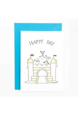 Studio Flash Wenskaart - Springkasteel, Happy Day - Postkaart + Envelop