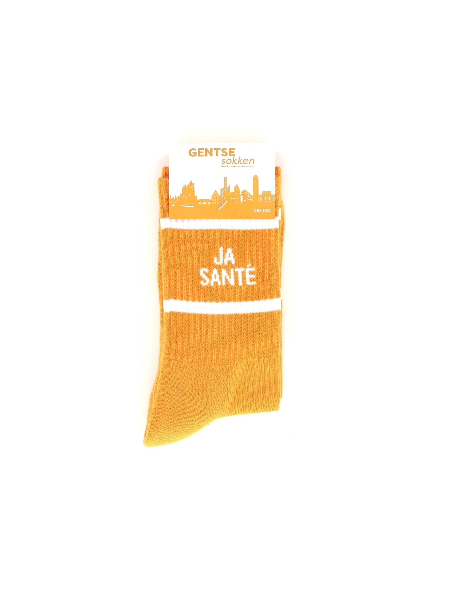 Sock The City Gentse sokken - Ja santé - oranje - Katoen - One size