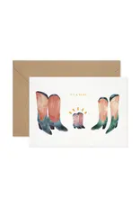 Paper Parade Stationers Wenskaart - Baby Boots - Dubbele kaart + Envelop