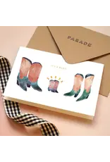 Paper Parade Stationers Wenskaart - Baby Boots - Dubbele kaart + Envelop