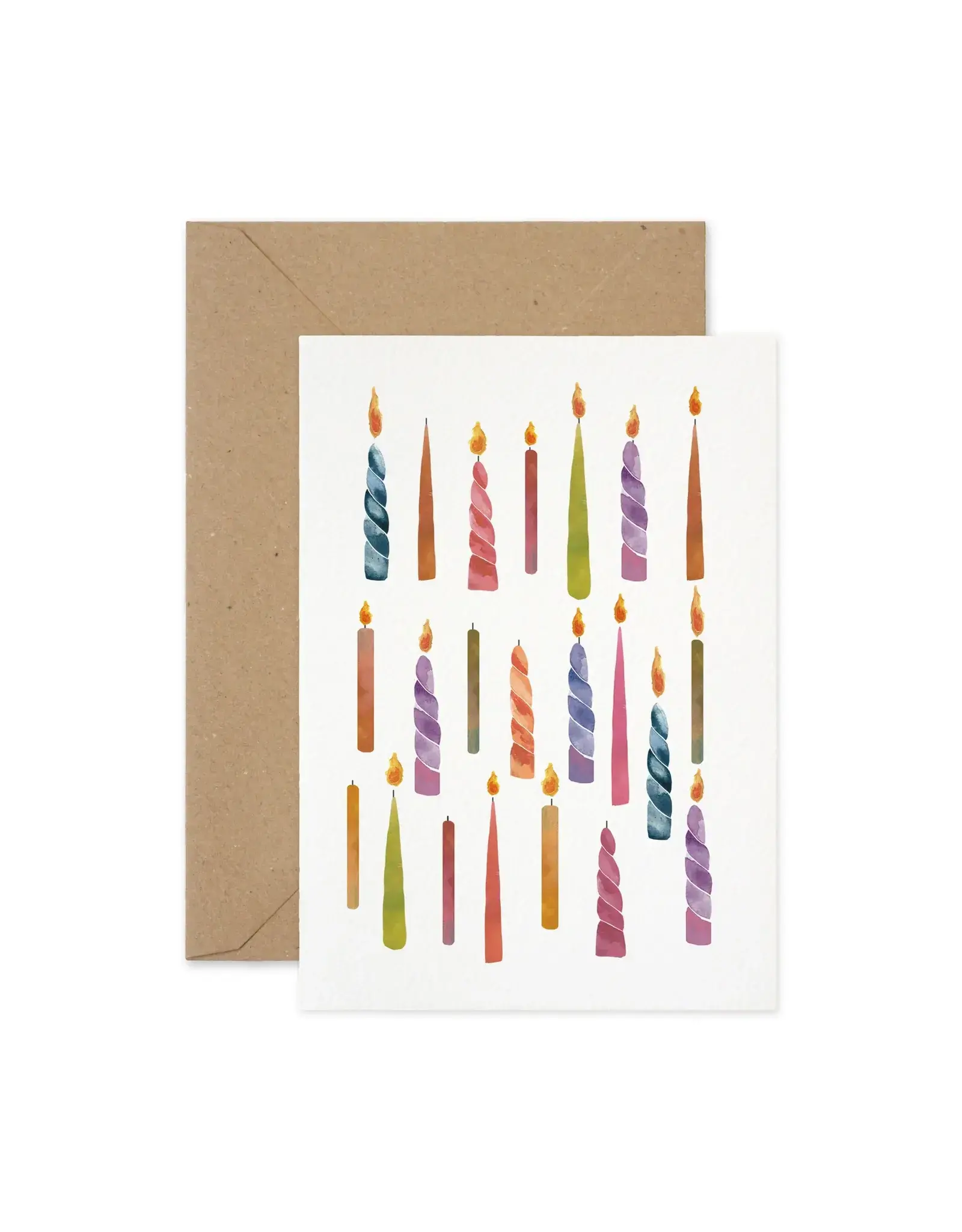 Paper Parade Stationers Wenskaart - Birthday Candles - Dubbele kaart + Envelop