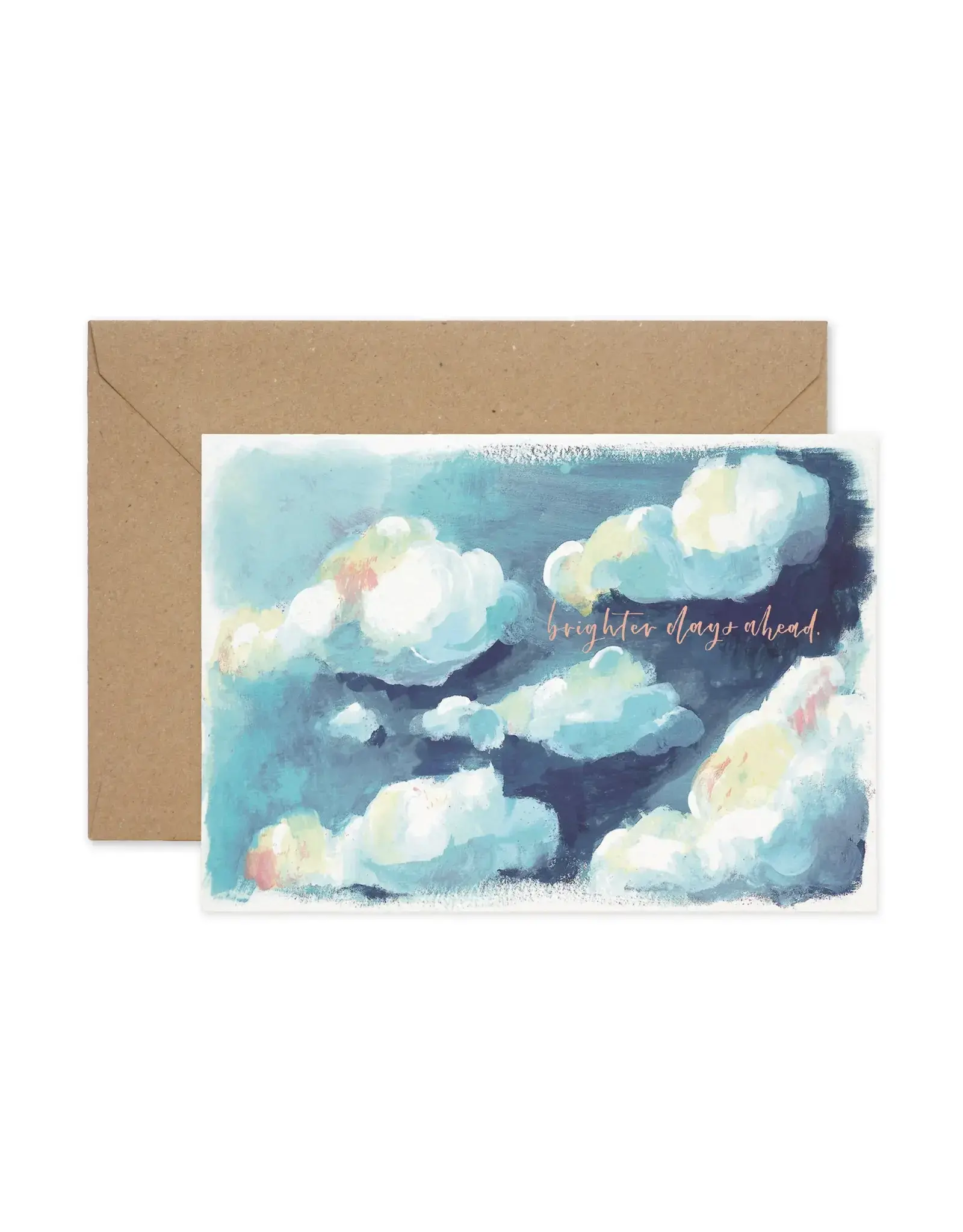 Paper Parade Stationers Wenskaart - Brighter days - Dubbele kaart + Envelop